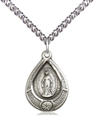 Sterling Silver Miraculous Medal Religious Jewelry