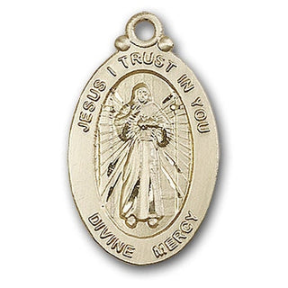 Gold-Filled Divine Mercy Pendant