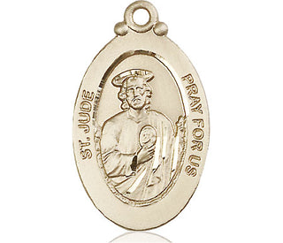 14kt Gold Filled Saint Jude Medal Engraved Catholic Saint Jewelry