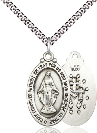 Pewter Miraculous Medal Catholic Jewelry