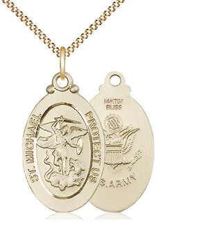 14kt Gold Filled Saint Michael Army Medal Catholic Jewelry