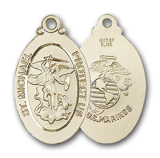 Gold-Filled Saint Michael / Marines Pendant