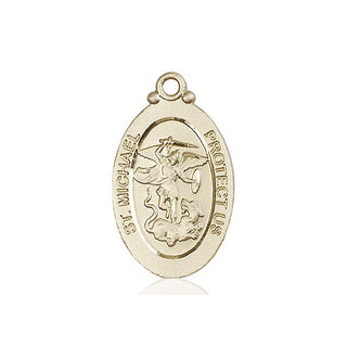 14kt Gold Saint Michael the Archangel Medal