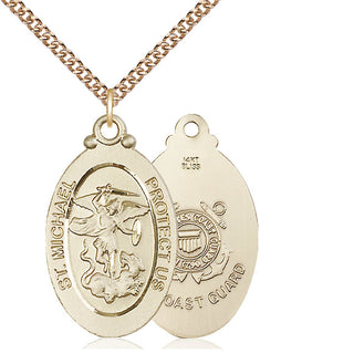 14kt Gold Saint Michael Coast Guard Medal