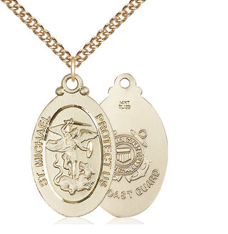 14kt Gold Saint Michael Coast Guard Medal