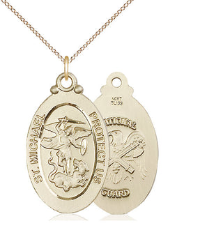 14kt Gold Saint Michael National Guard Medal