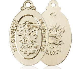 14kt Gold Saint Michael Navy Medal