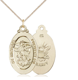 14kt Gold Saint Michael Navy Medal