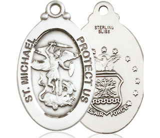 Sterling Silver Saint Michael Air Force Medal Catholic Jewelry