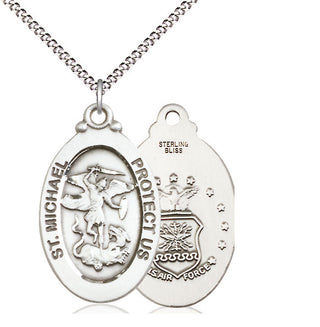Sterling Silver Saint Michael Air Force Medal Catholic Jewelry