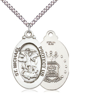 Sterling Silver Saint Michael Air Force Medal Catholic Jewelry