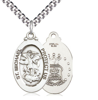 Sterling Silver Saint Michael Air Force Medal Catholic Jewelry