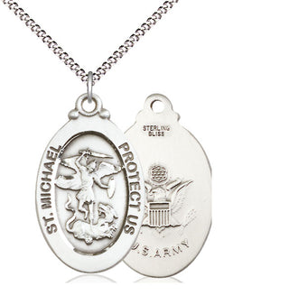 Sterling Silver Saint Michael Army Medal Catholic Jewelry