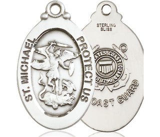 Sterling Silver Saint Michael Coast Guard Medal Catholic Jewelry
