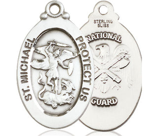 Sterling Silver Saint Michael National Guard Medal Catholic Jewelry