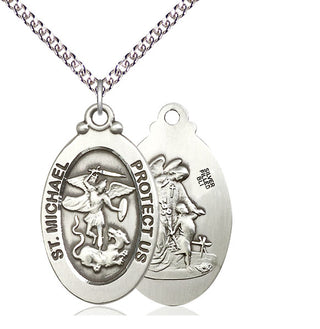 Sterling Silver Saint Michael the Archangel Medal Catholic Jewelry