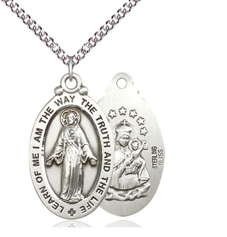 Sterling Silver Scapular Medal Catholic Jewelry