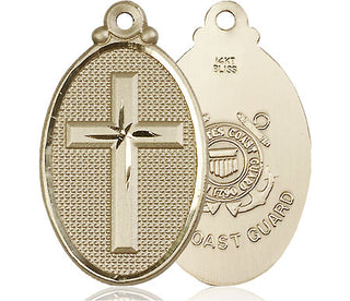 14kt Gold Cross Coast Guard Medal