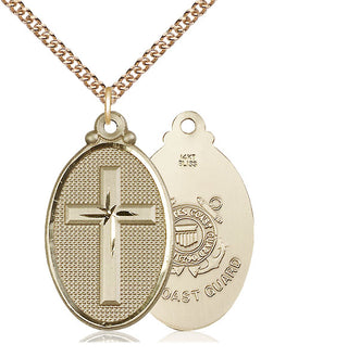 14kt Gold Cross Coast Guard Medal