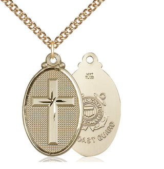 14kt Gold Cross Coast Guard Medal