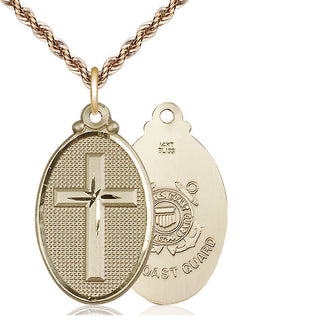 14kt Gold Cross Coast Guard Medal