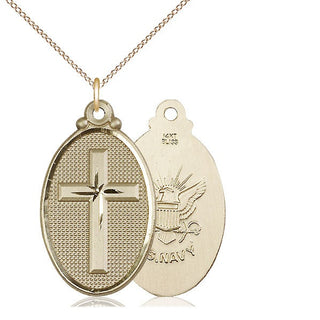 14kt Gold Cross Navy Medal