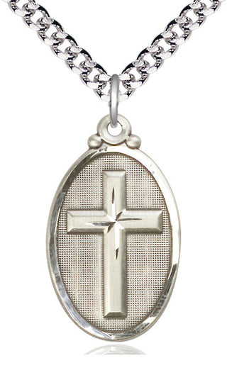 Sterling Silver Cross Medal Catholic Jewelry