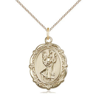 14kt Gold Saint Christopher Medal