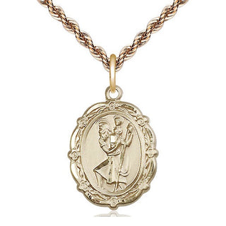 14kt Gold Saint Christopher Medal