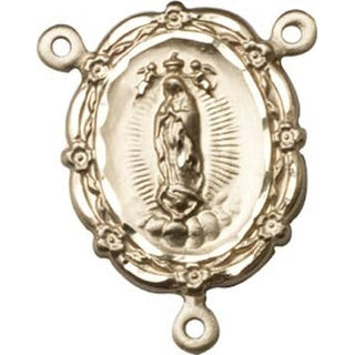 14kt Gold Filled Our Lady of Guadalupe Rosary Center Rosary Center