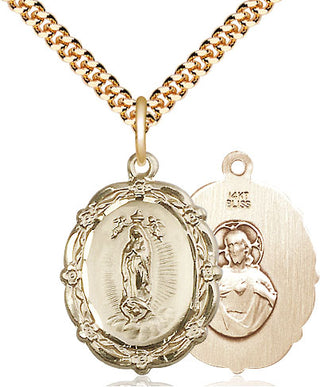 14kt Gold Filled Our Lady of Guadalupe Medal Catholic Jewelry