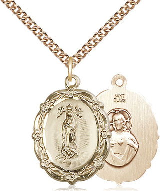 14kt Gold Filled Our Lady of Guadalupe Medal Catholic Jewelry