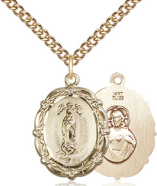 14kt Gold Filled Our Lady of Guadalupe Medal Catholic Jewelry