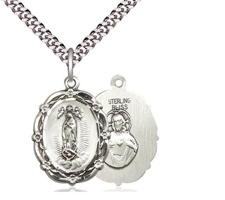 Sterling Silver Our Lady of Guadalupe Medal Catholic Jewelry