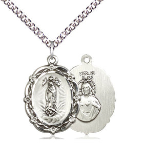Sterling Silver Our Lady of Guadalupe Medal Catholic Jewelry