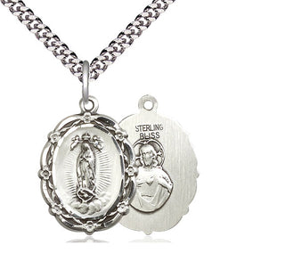 Sterling Silver Our Lady of Guadalupe Medal Catholic Jewelry