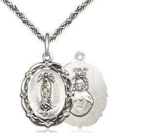 Sterling Silver Our Lady of Guadalupe Medal Catholic Jewelry