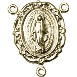 Gold Plate Miraculous Rosary Center Rosary Center