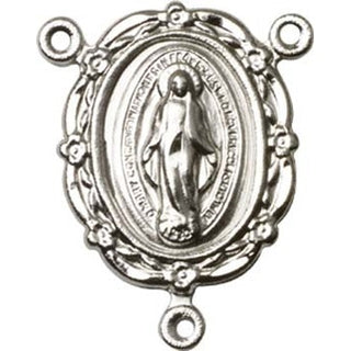Silver Plate Miraculous Rosary Center Rosary Center