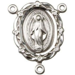 Sterling Silver Miraculous Rosary Center Rosary Center