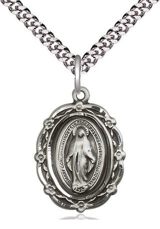 Pewter Miraculous Medal Catholic Jewelry