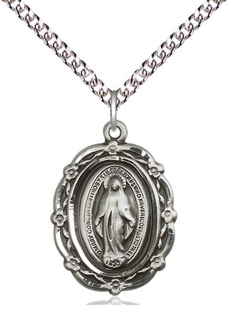 Sterling Silver Miraculous Medal Catholic Jewelry