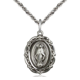 Sterling Silver Miraculous Medal Catholic Jewelry