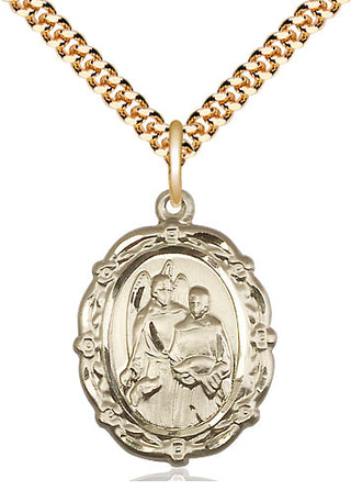 14kt Gold Filled Saint Raphael the Archangel Medal Catholic Jewelry