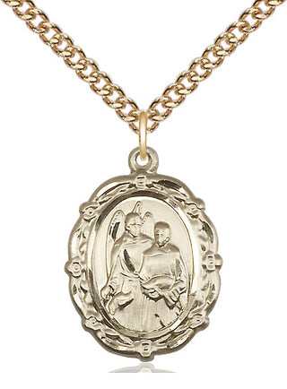 14kt Gold Filled Saint Raphael the Archangel Medal Catholic Jewelry