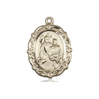 14kt Gold Saint Raphael the Archangel Medal