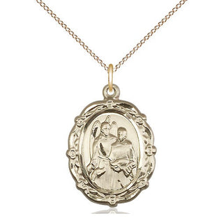 14kt Gold Saint Raphael the Archangel Medal