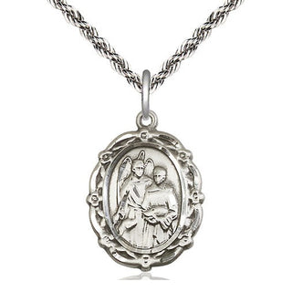 Sterling Silver Saint Raphael the Archangel Medal Catholic Jewelry