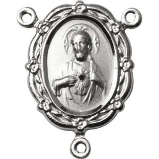 Silver Plate Scapular Rosary Center Rosary Center