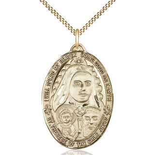 14kt Gold Filled Saint Therese of the Child of Jesus Medal Catholic Jewelry